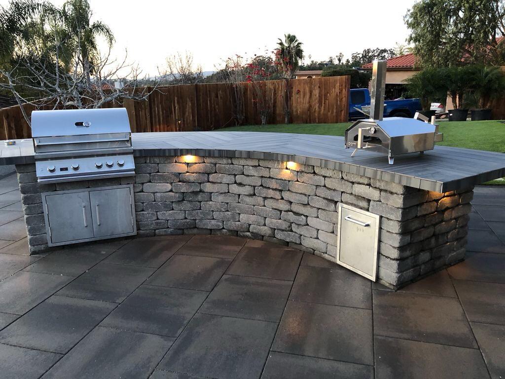Outdoor fire pit gathering area