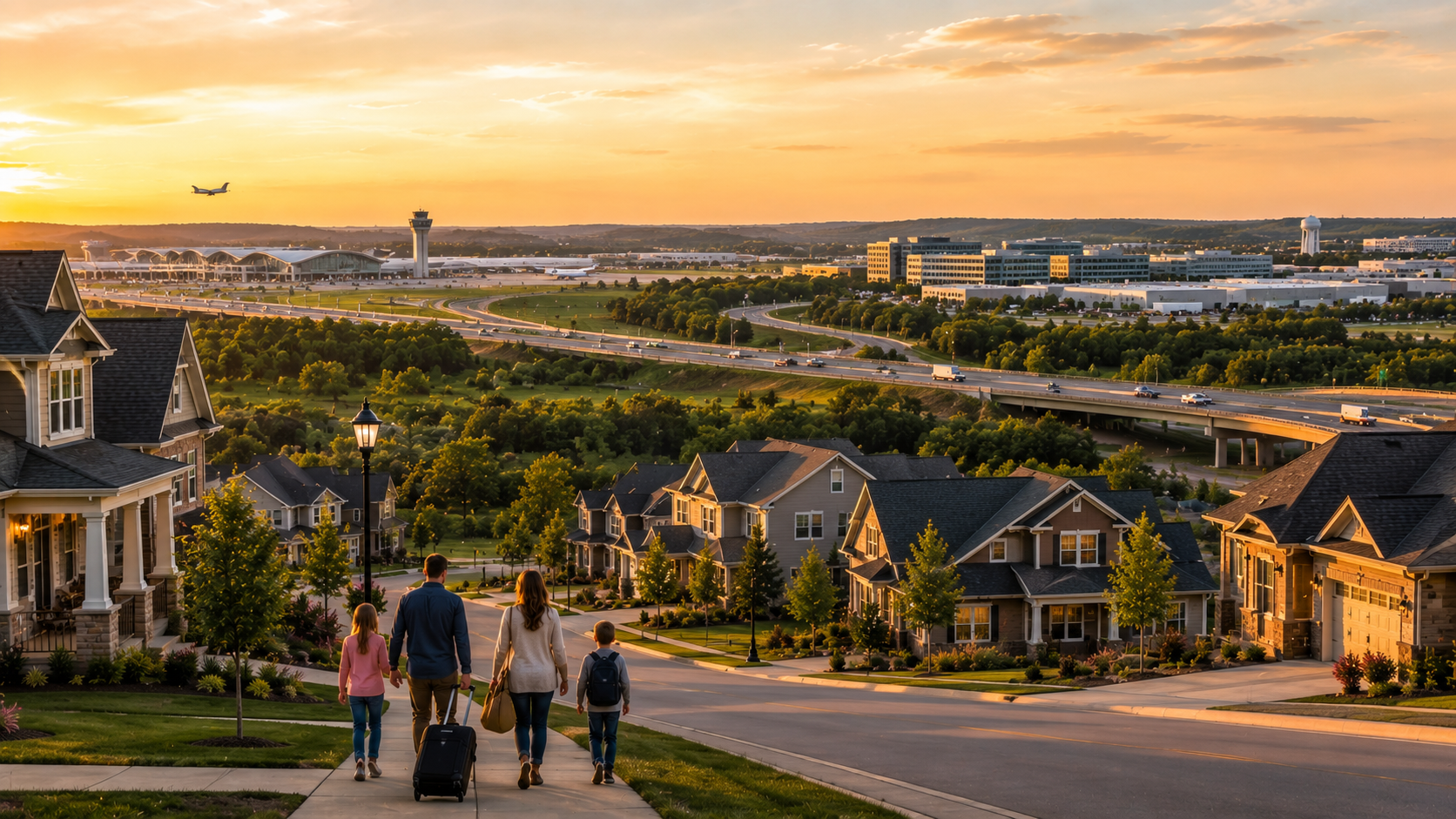 Upscale Liberty Missouri neighborhood with highway access, airport connectivity, and nearby employment centers representing convenience and long-term housing demand.