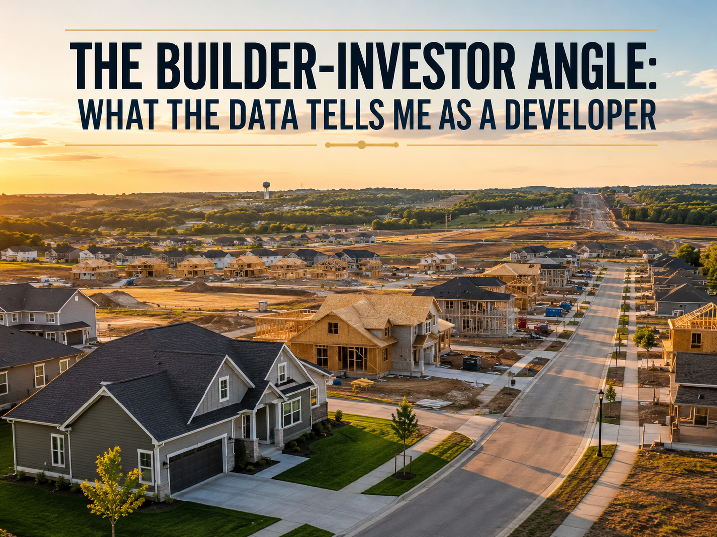 Kansas City Northland new construction development with finished homes, homes under construction, open lots, and infrastructure showing a healthy and disciplined housing market.