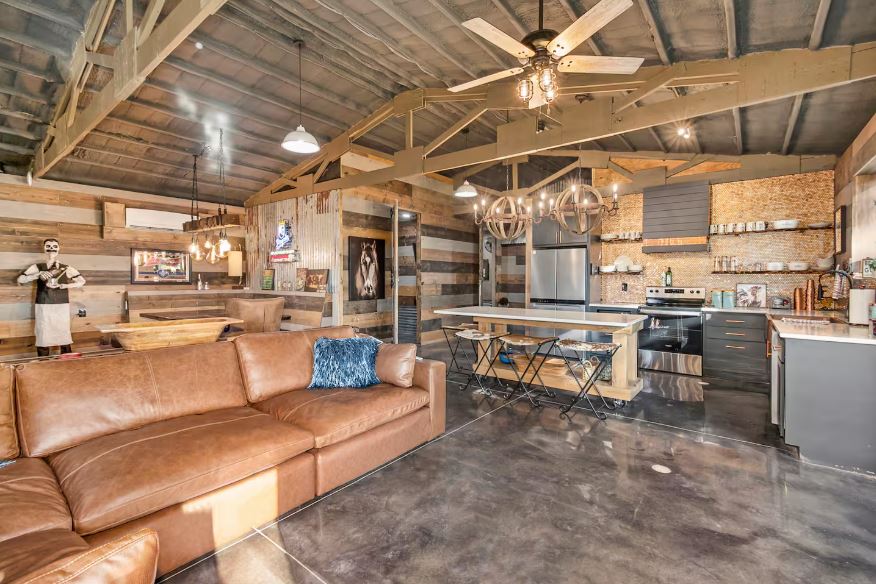 Interior view of the relaxing living room space