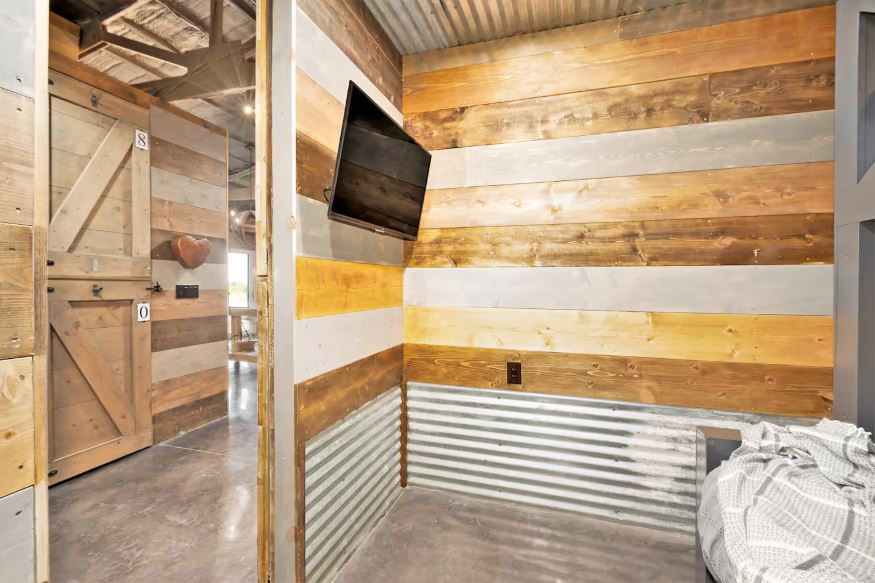 Bedroom interior with rustic charm