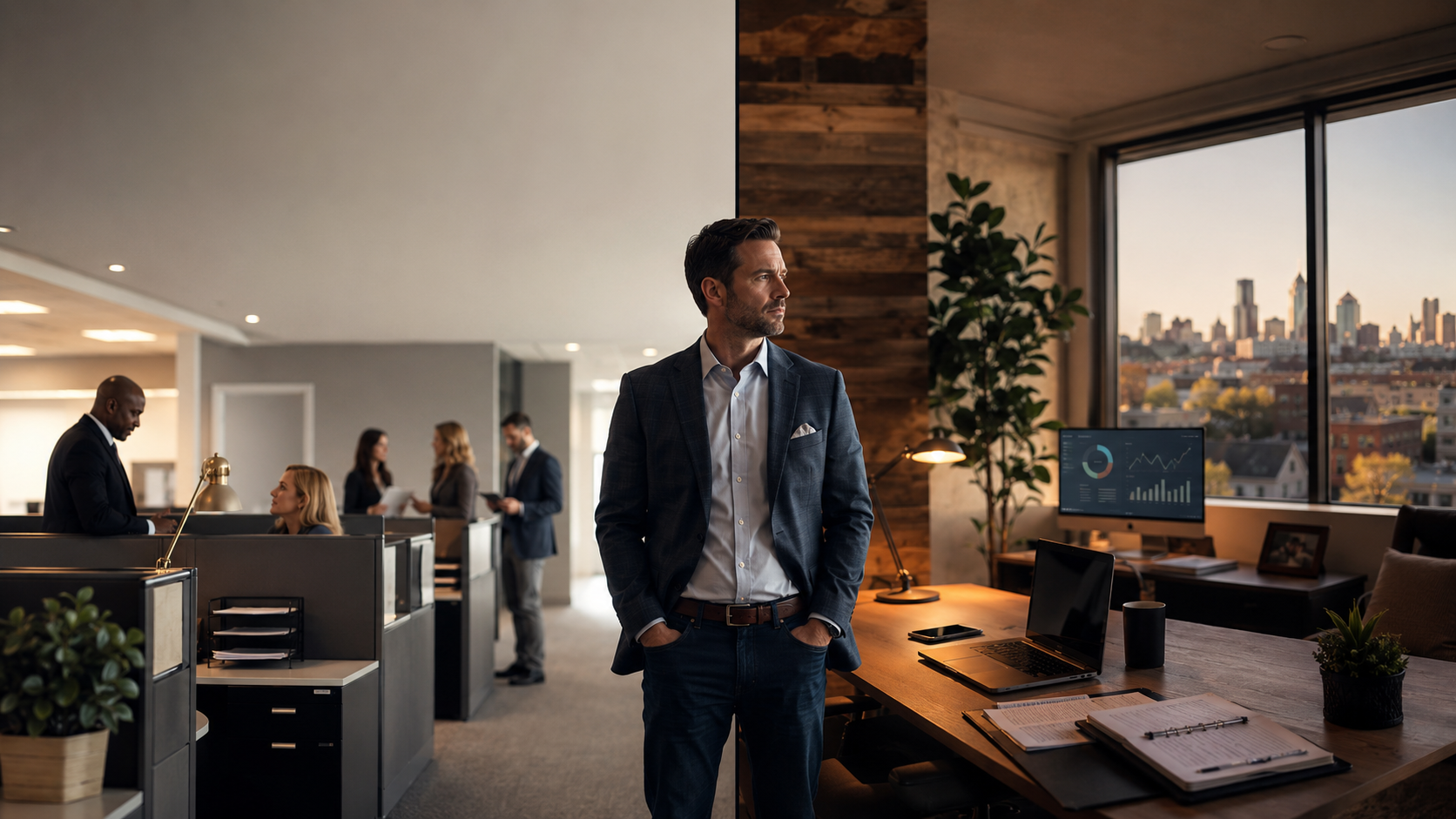 Kansas City real estate agent weighing a traditional office brokerage against a self-directed cloud brokerage model, illustrating when eXp Realty may not be the right fit.