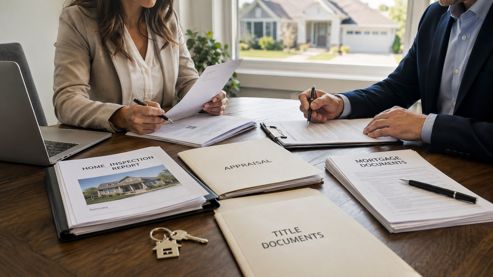 Inspection, appraisal, mortgage and title documents being coordinated for a Kansas City home closing