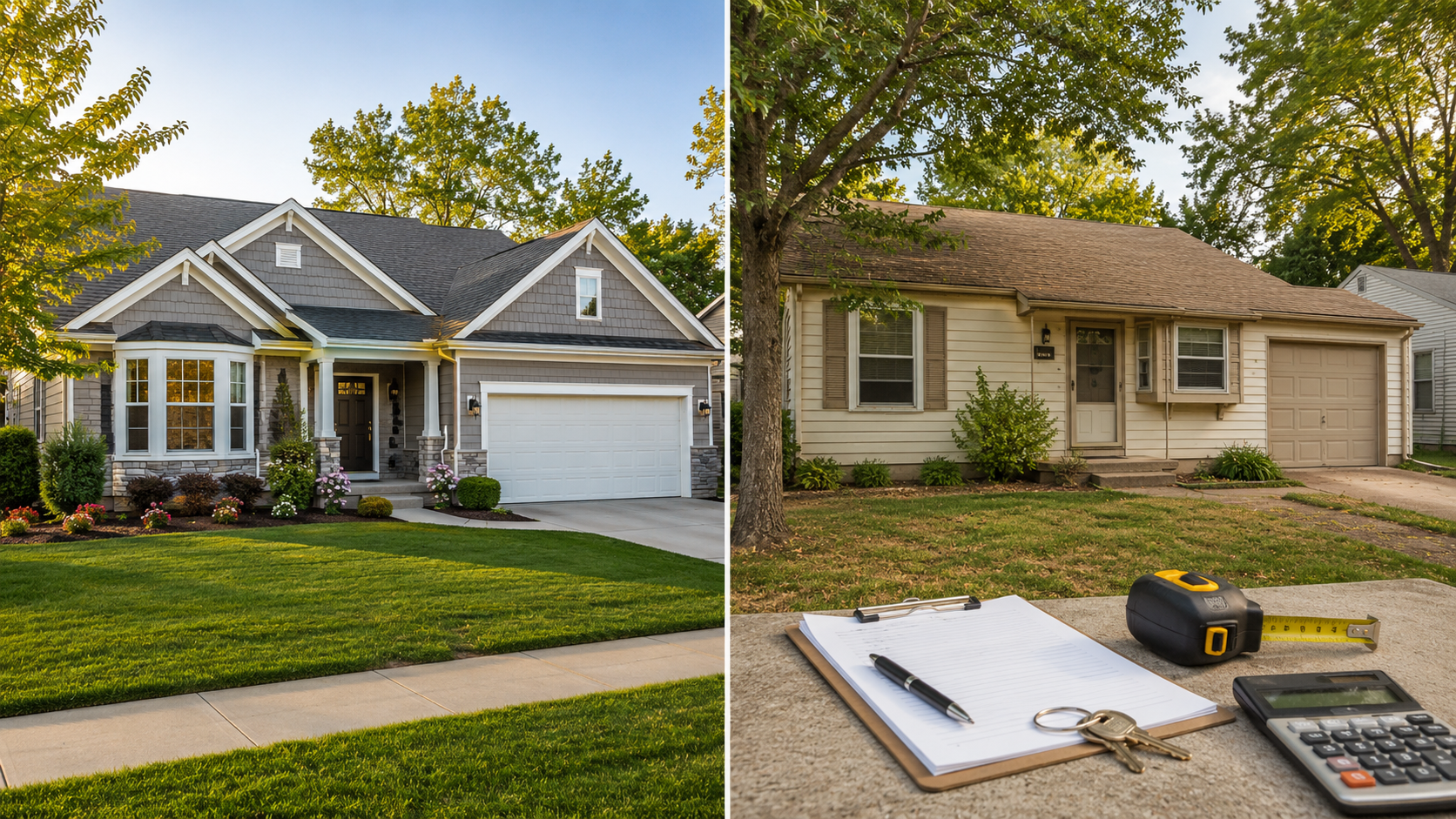 Traditional Kansas City home listing compared with an as-is cash home sale option