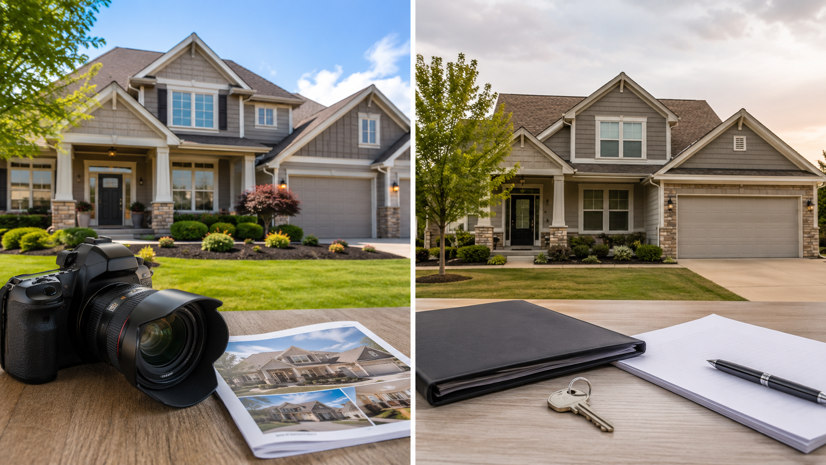 Comparison of a traditional Liberty Missouri home listing and an as-is cash home sale. Comparison of a traditional Liberty Missouri home listing and an as-is cash home sale.