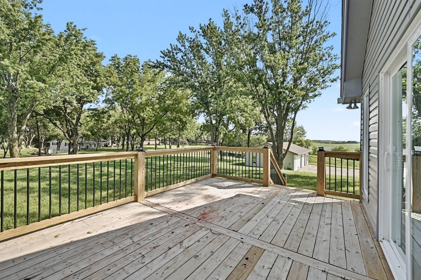 Rear deck overlooking acreage