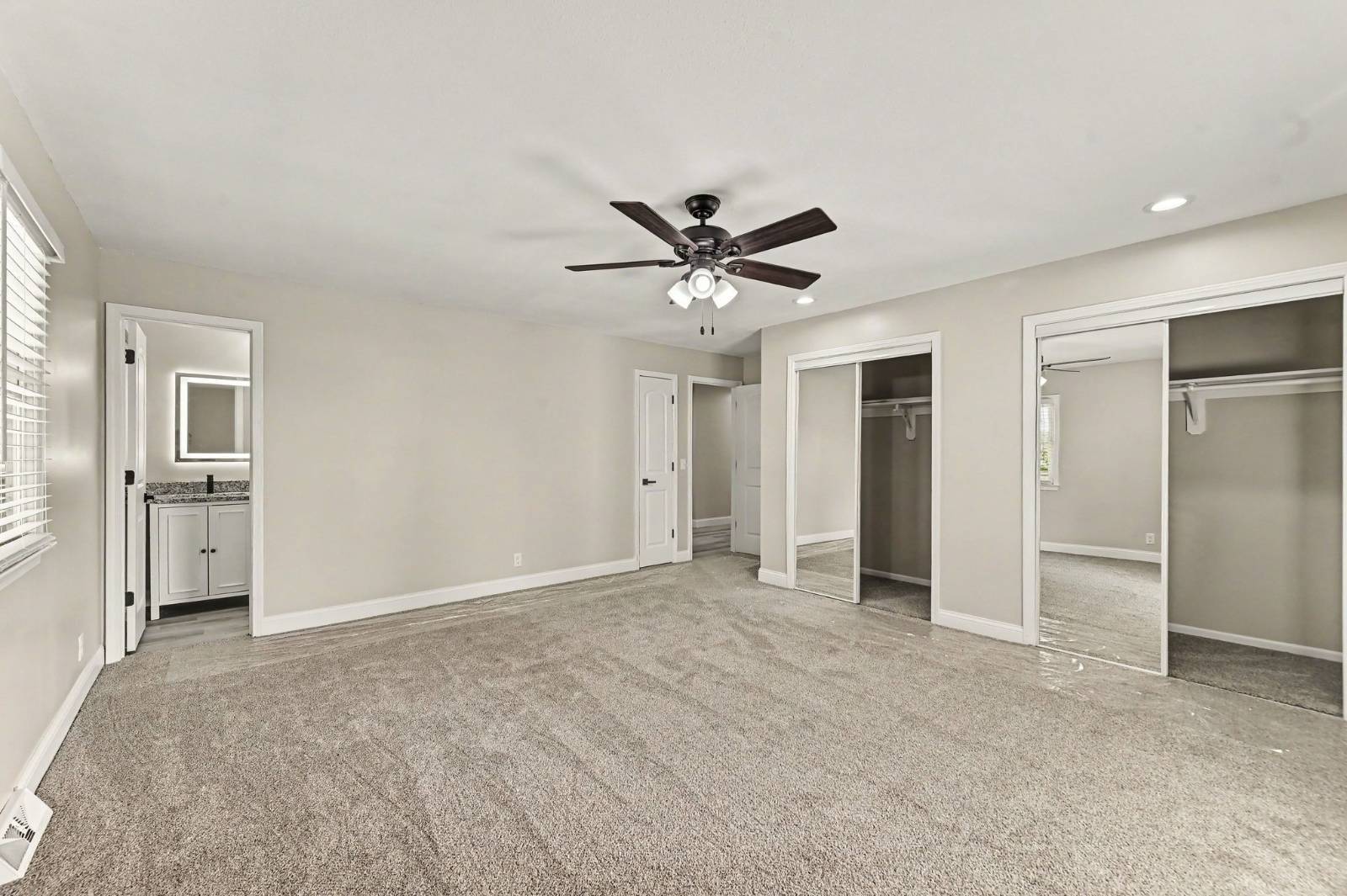 Spacious primary bedroom