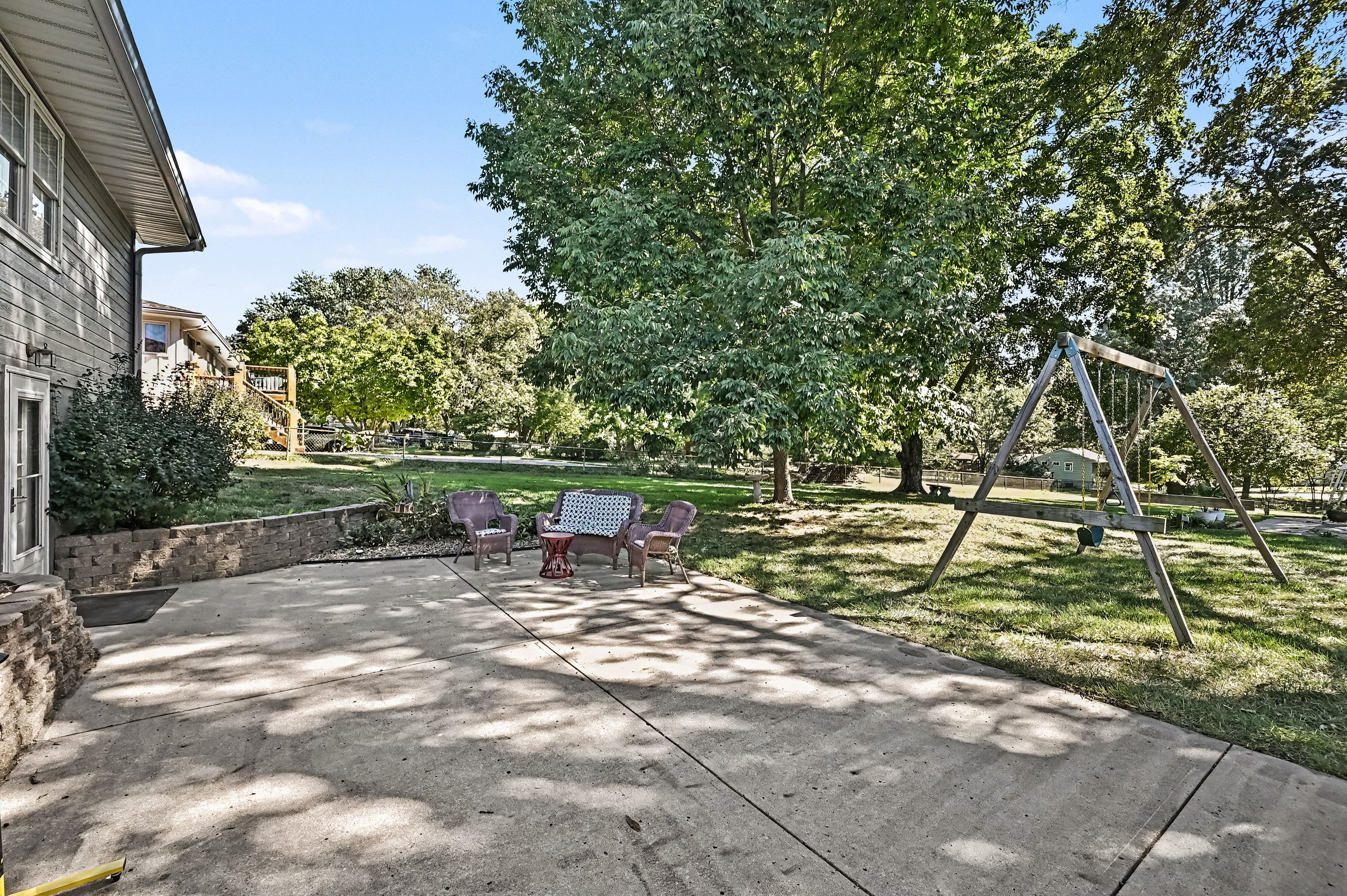 Lower level walk-out patio