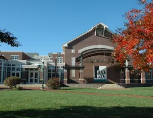 alt="The modern architecture of the BlackRock Center for the Arts, a cultural hub in Germantown, MD."