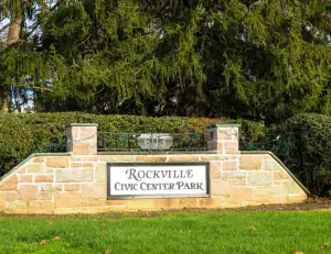 alt="The historic Glenview Mansion at Rockville Civic Center Park, a cultural and recreational hub in Rockville, MD."