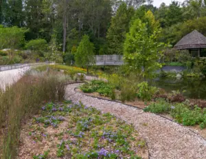 alt="The large, adventurous playground at the Shorefield Area of Wheaton Regional Park in Wheaton, MD."