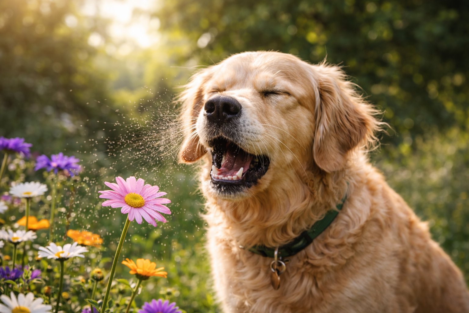 dog with spring allergies