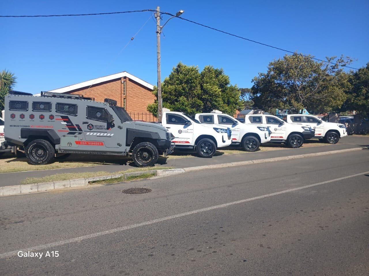 Fleet vehicles aligned for patrol
