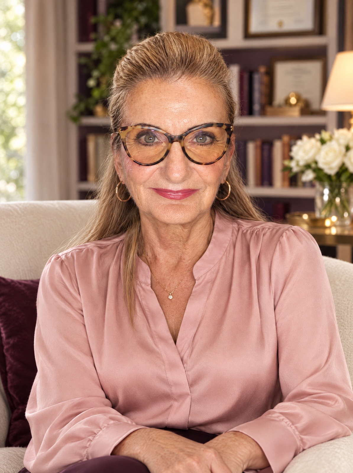 Camelia Tița, psiholog și coach, în cabinetul ei