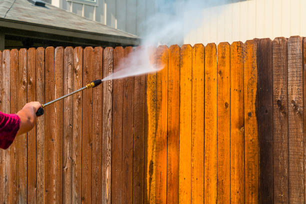 Fence after cleaning, back to its original color