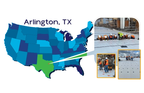 Map of Premier Contractor Solutions Inc. coverage area in Arlington, TX
