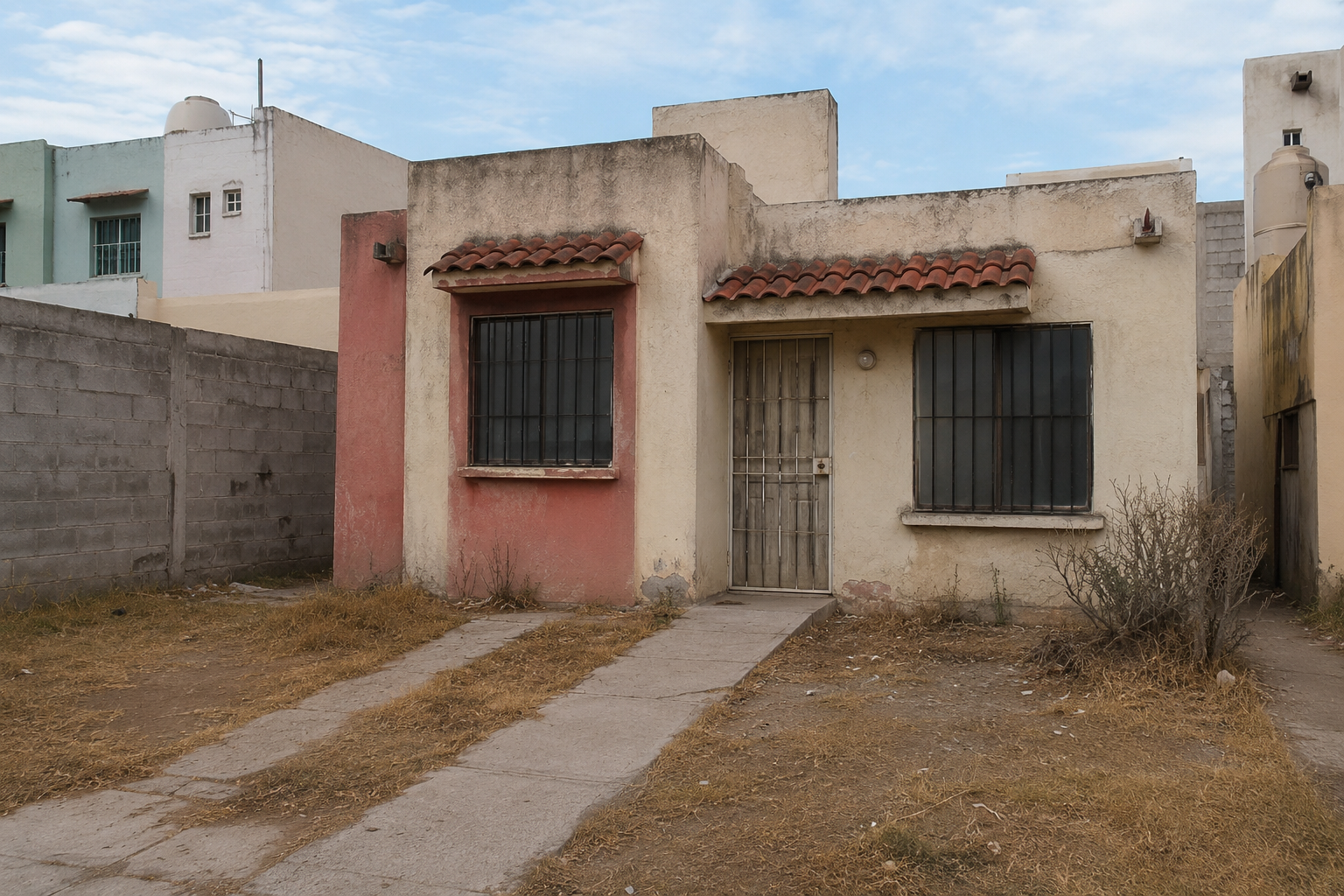 Casa abandonada antes de remodelación