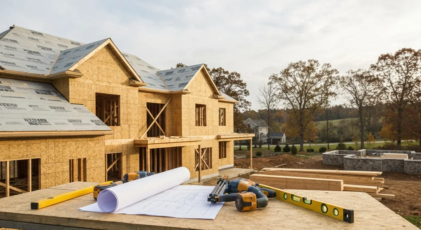 New custom home under construction