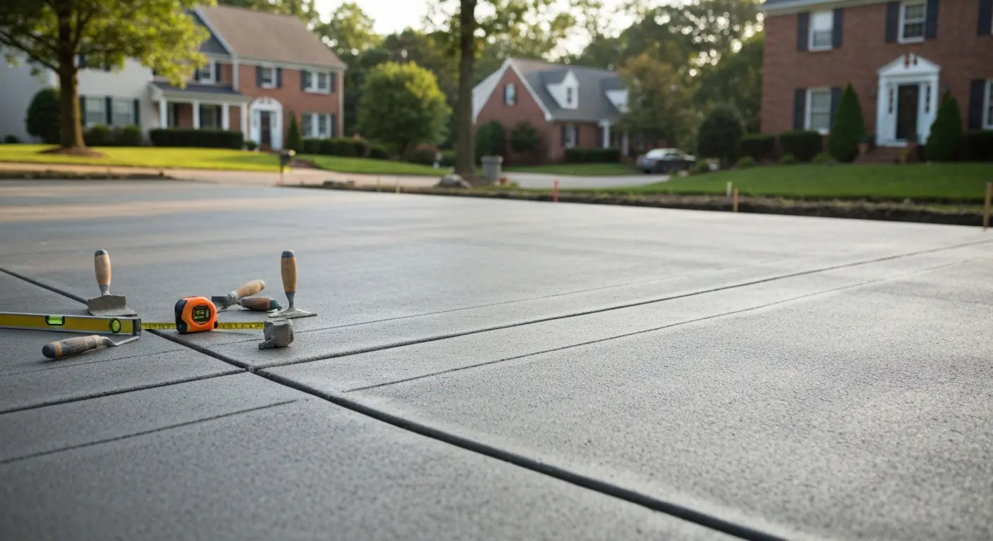 Concrete driveway
