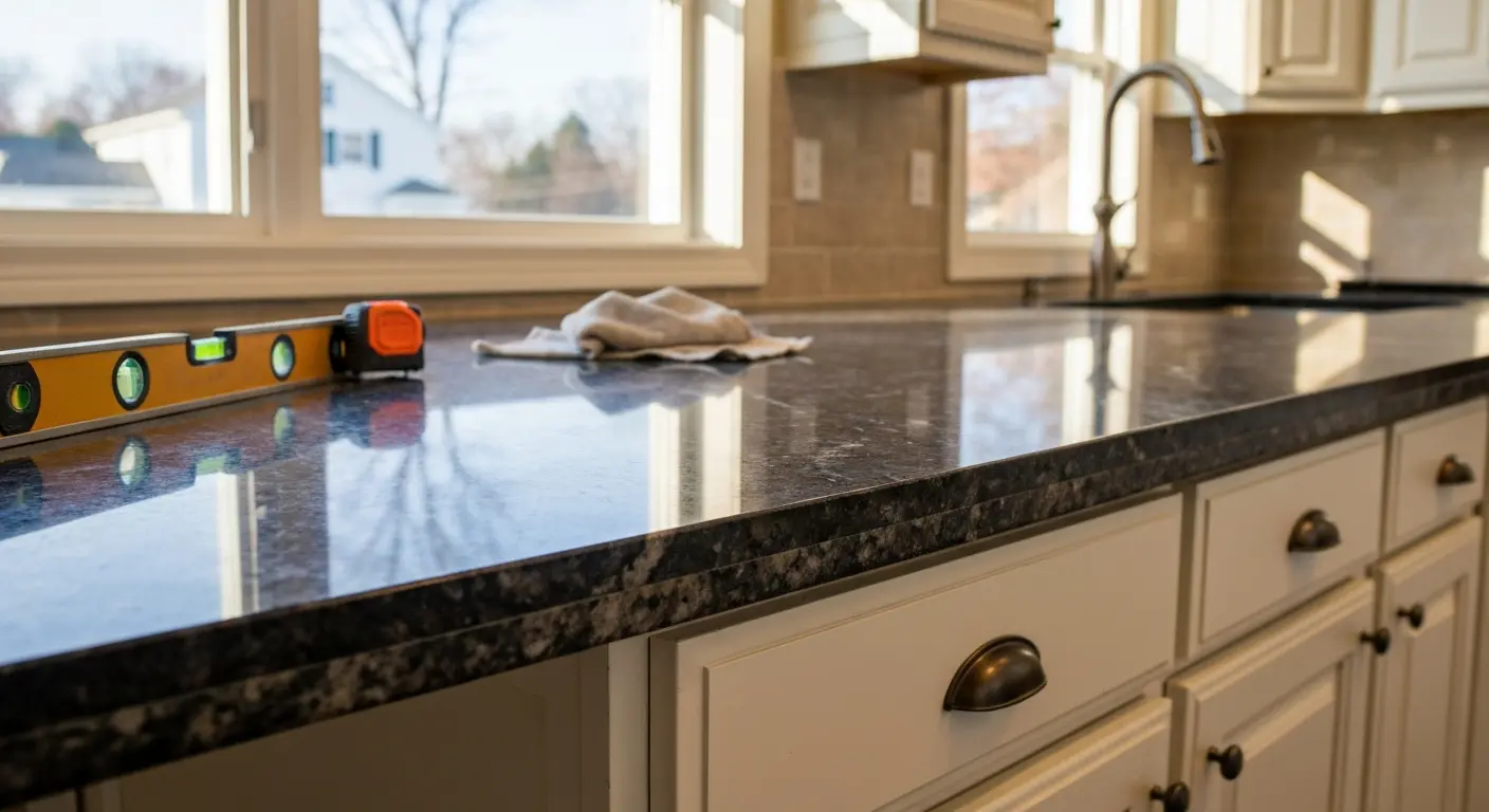 Custom kitchen countertop installation