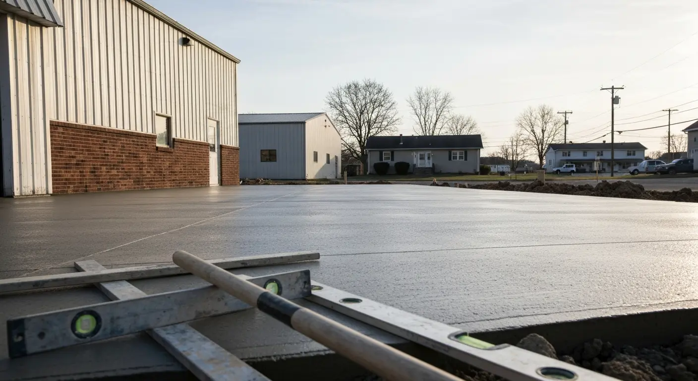 Commercial concrete slab