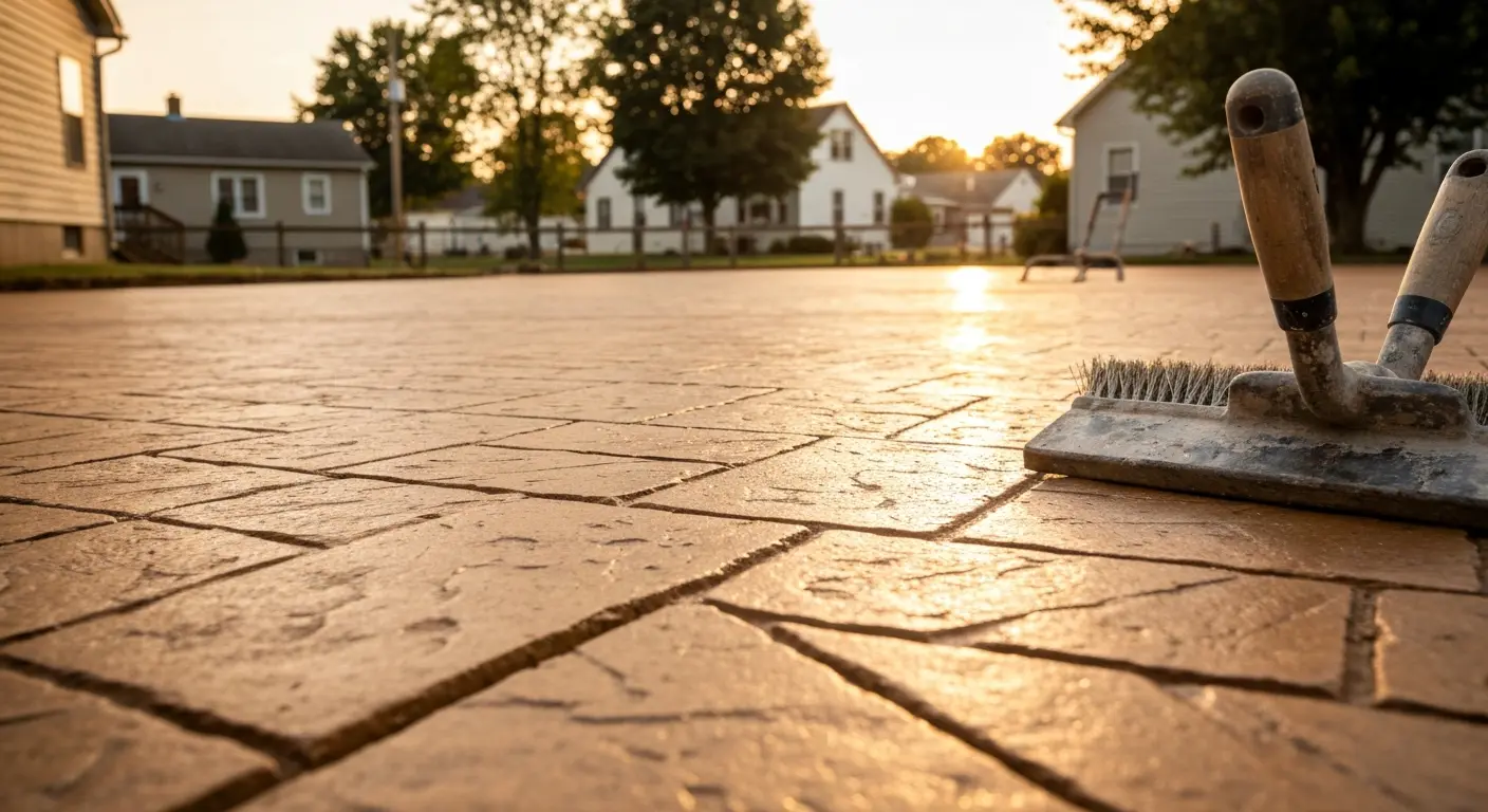 Decorative concrete finish