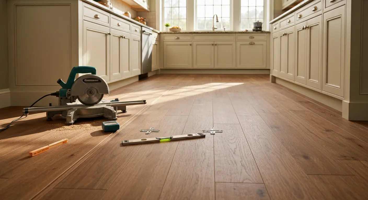 Engineered hardwood flooring project