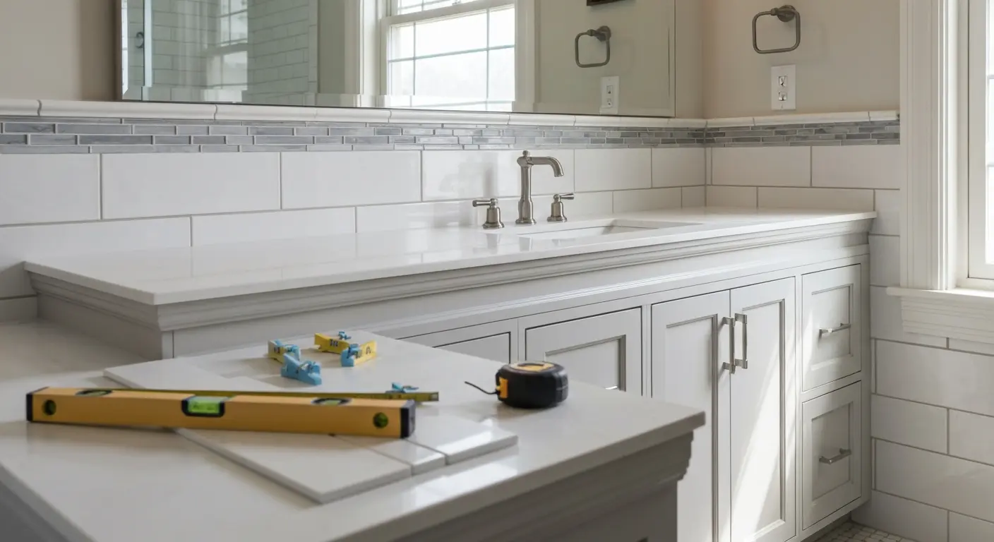 Bathroom vanity installation