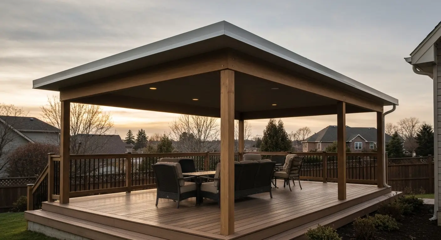 Covered deck installation