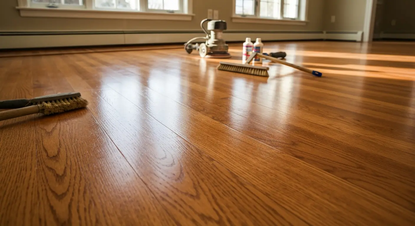 Hardwood floor refinishing