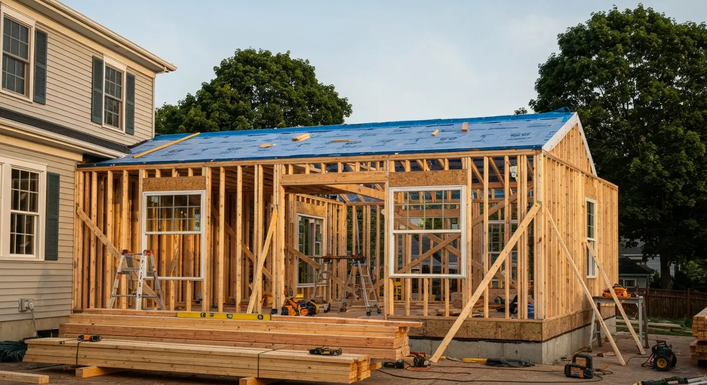 Home addition in progress