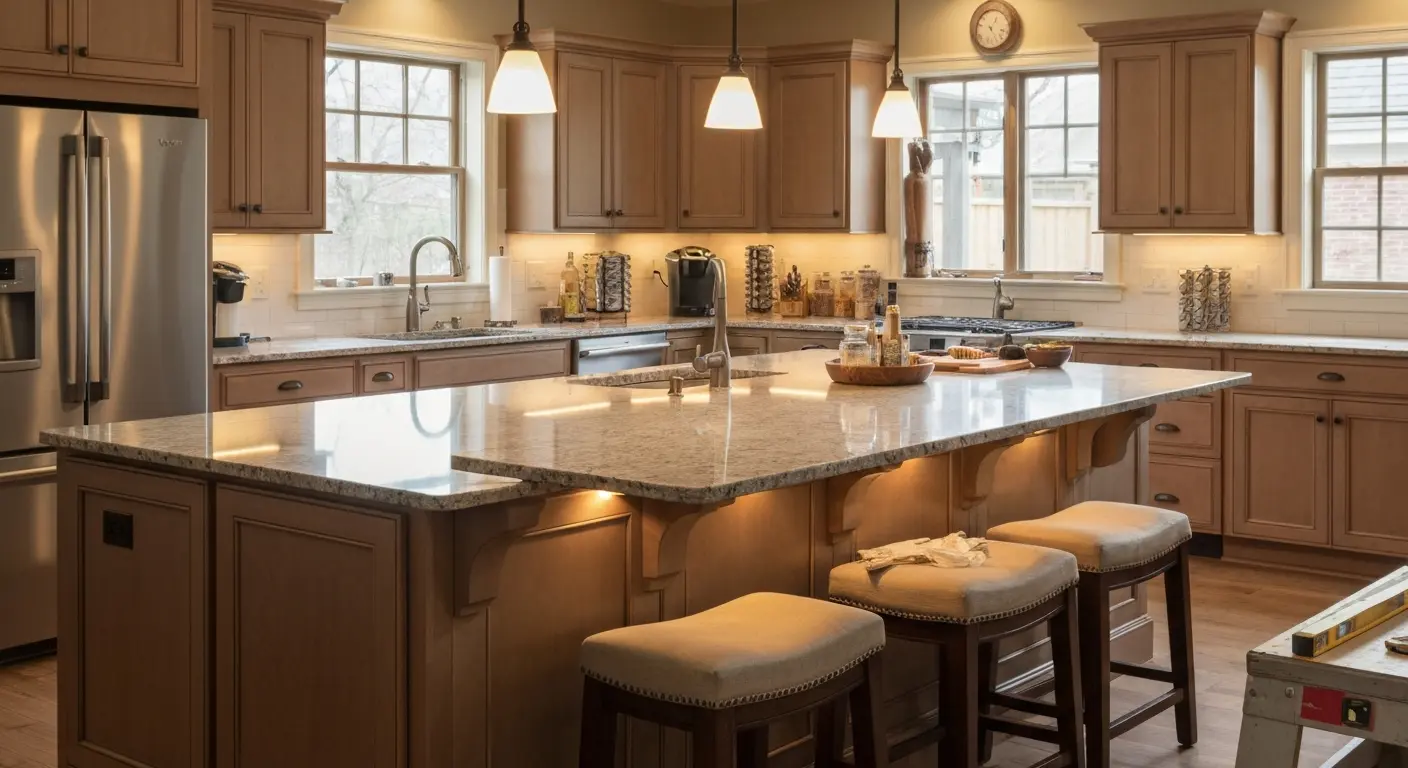 Kitchen island design and installation