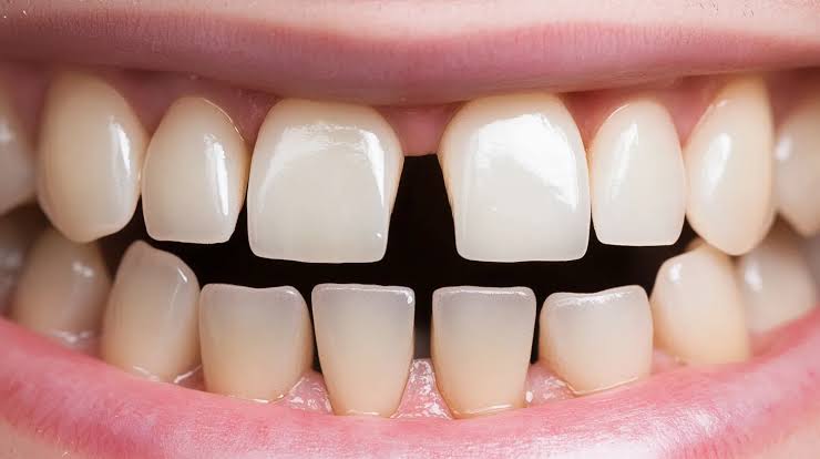 Gap teeth corrected by Invisalign