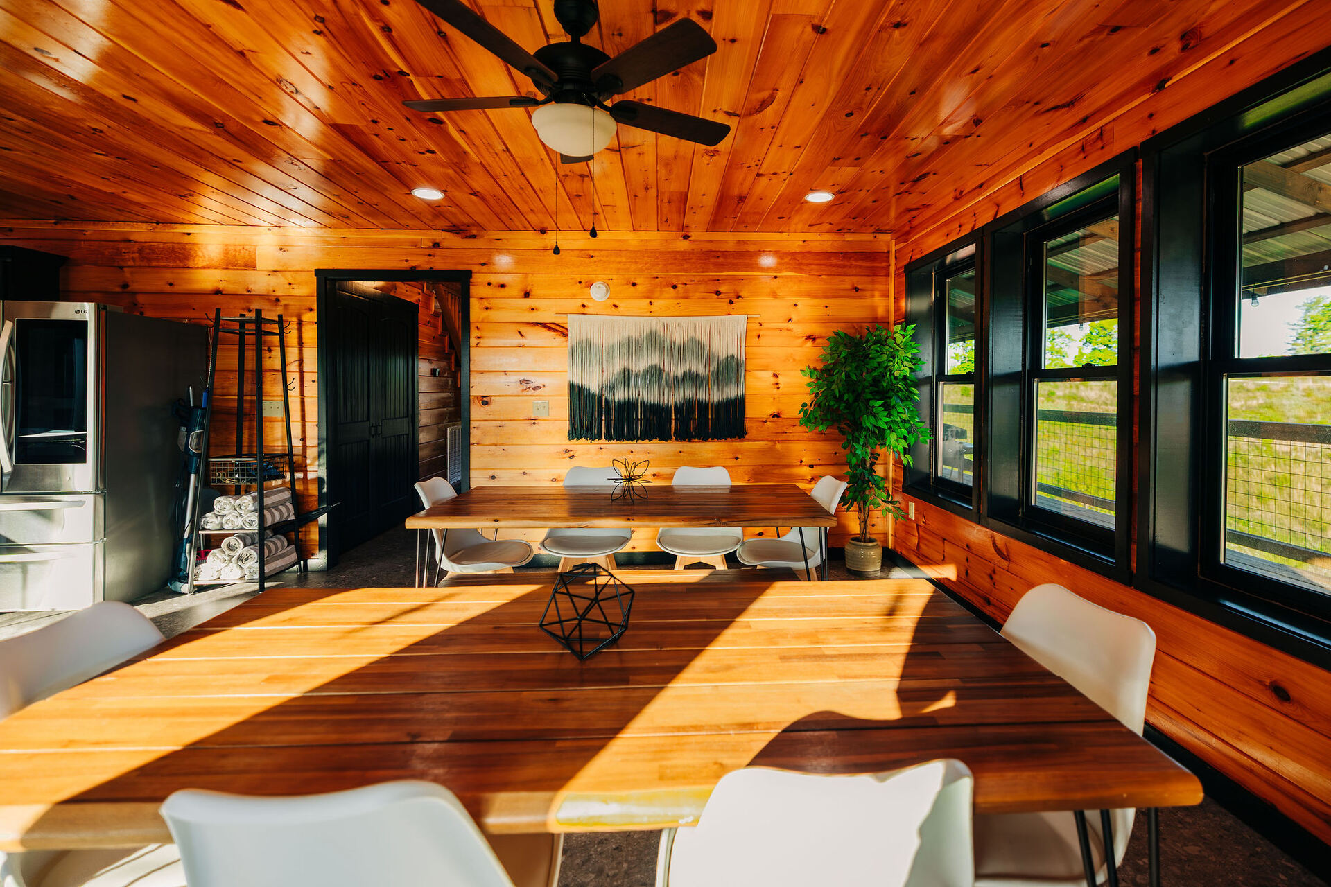 Big kitchen and dining table at Greywood Reserve