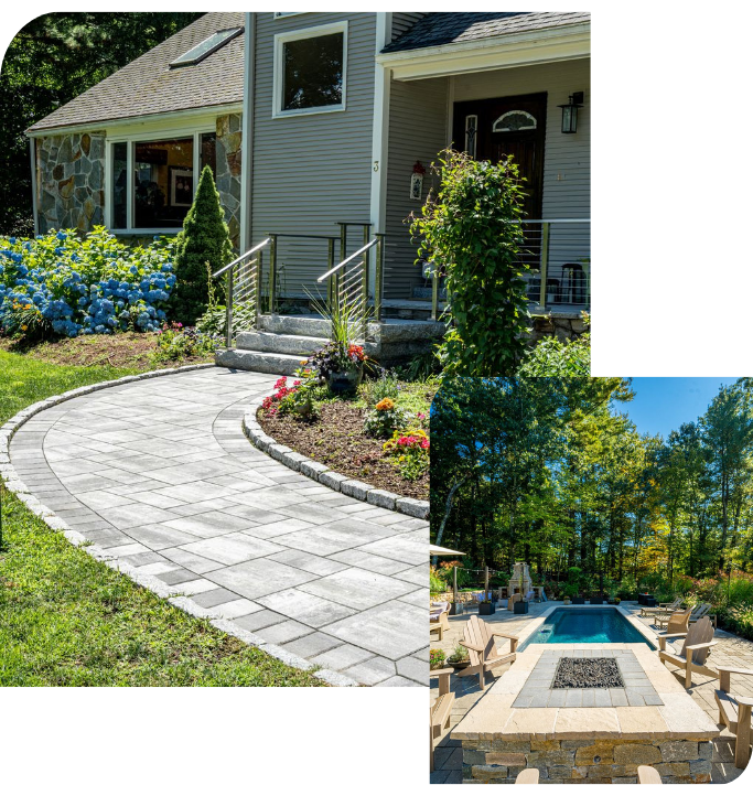 Outdoor Hardscape Work Collage