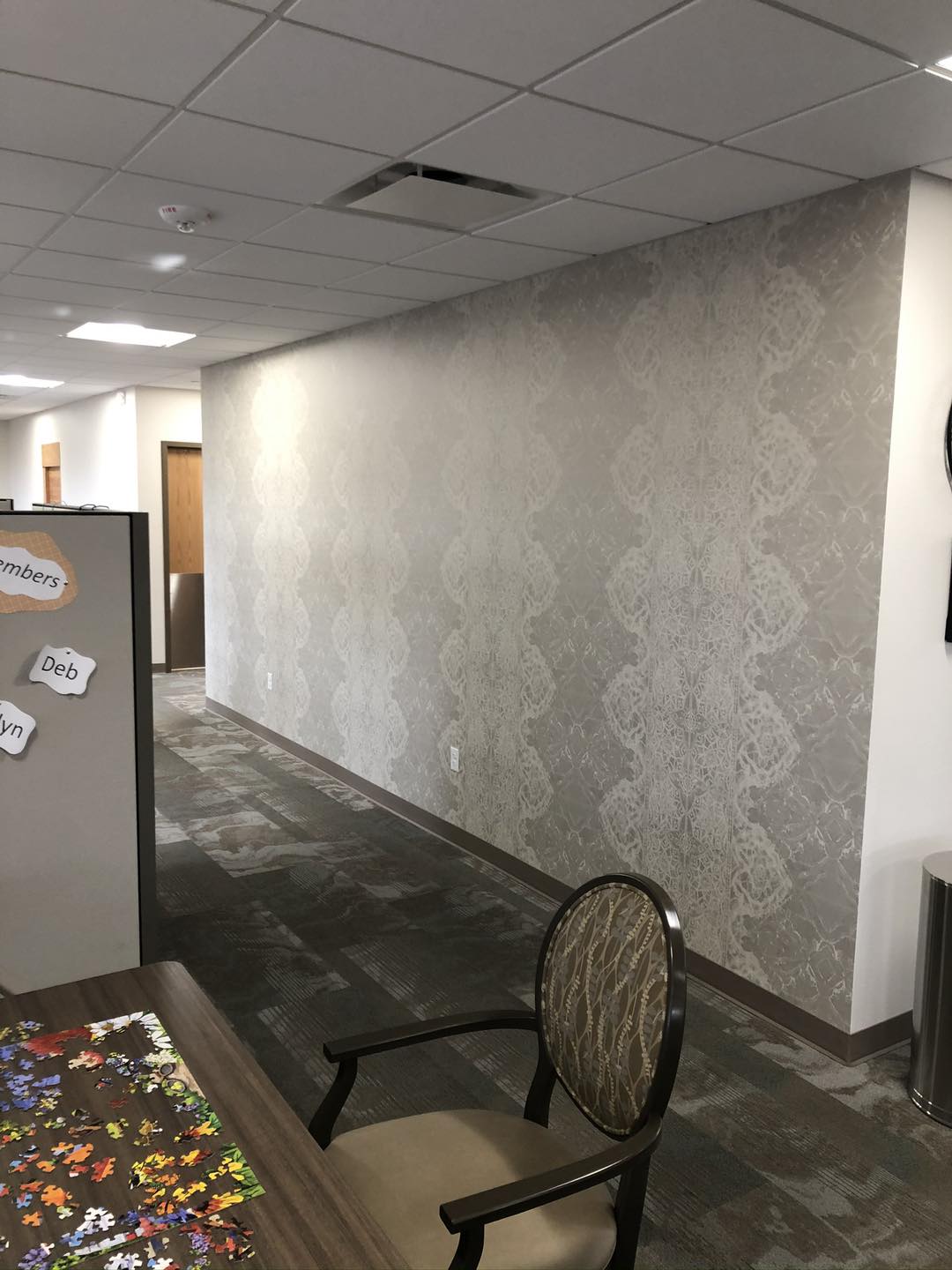 specialty wall coverings in an office