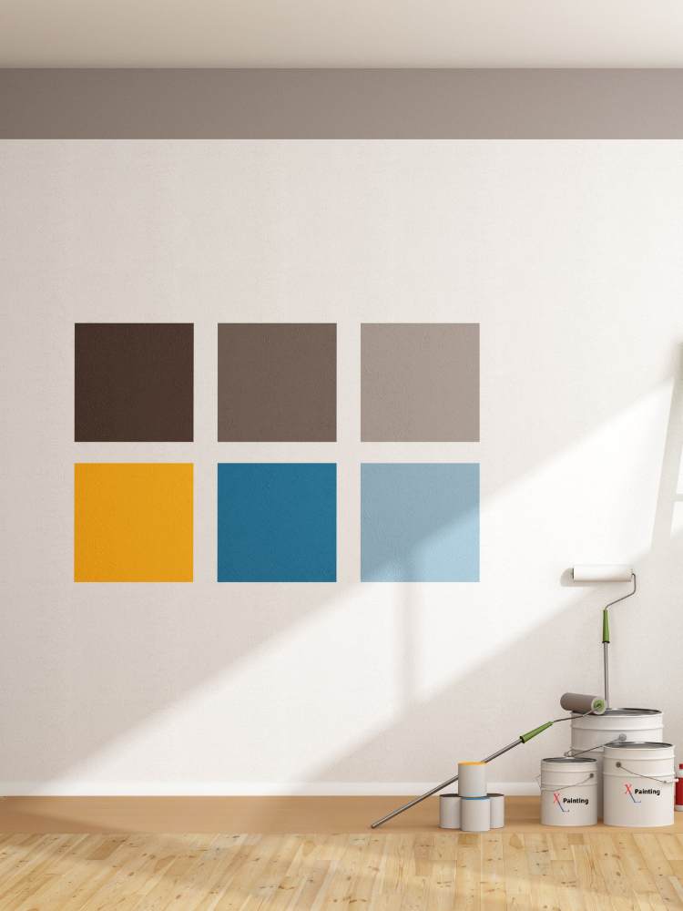 paint samples on a wall