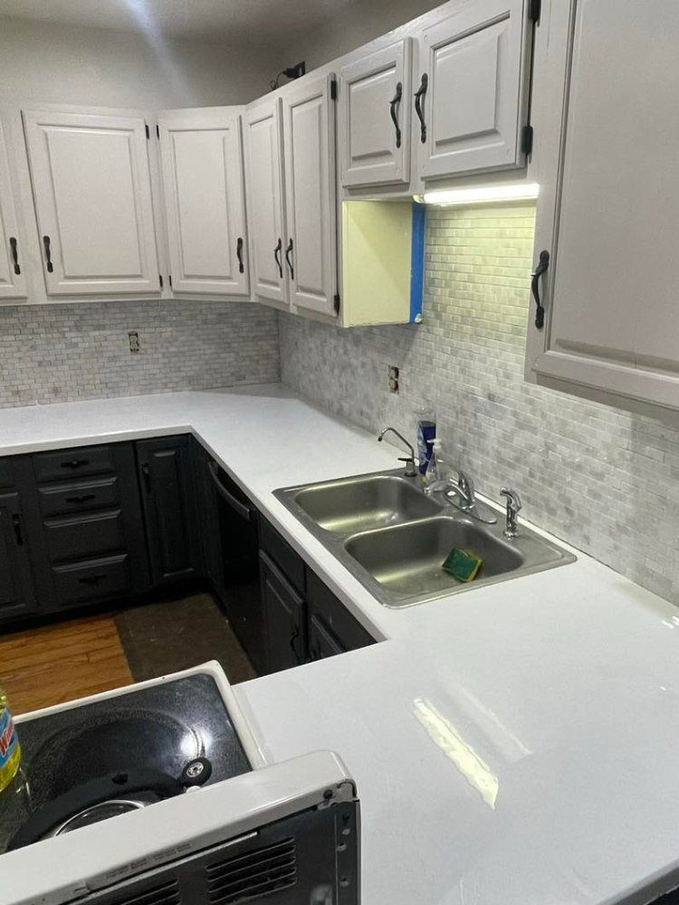 kitchen cabinets painted white