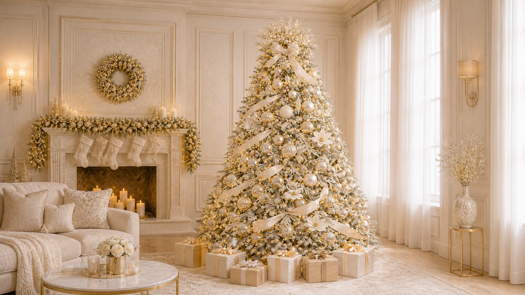 White Gold Christmas Tree