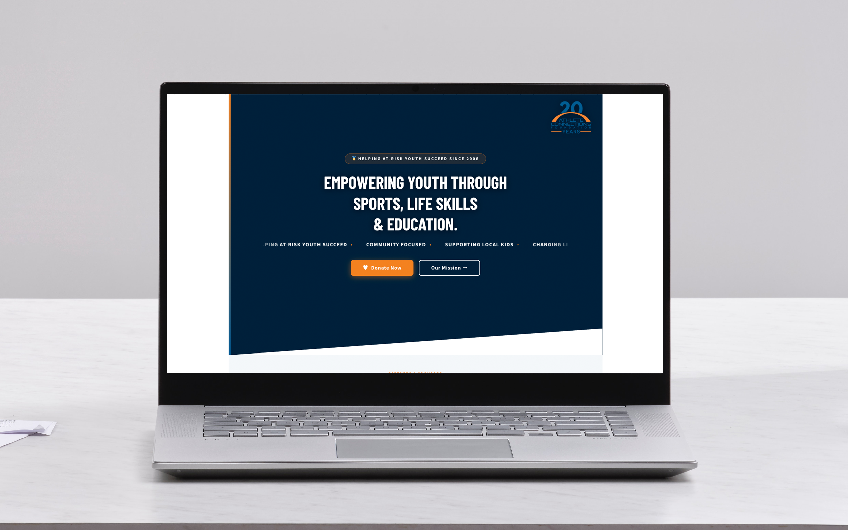 Athlete Connections Foundation project screenshot