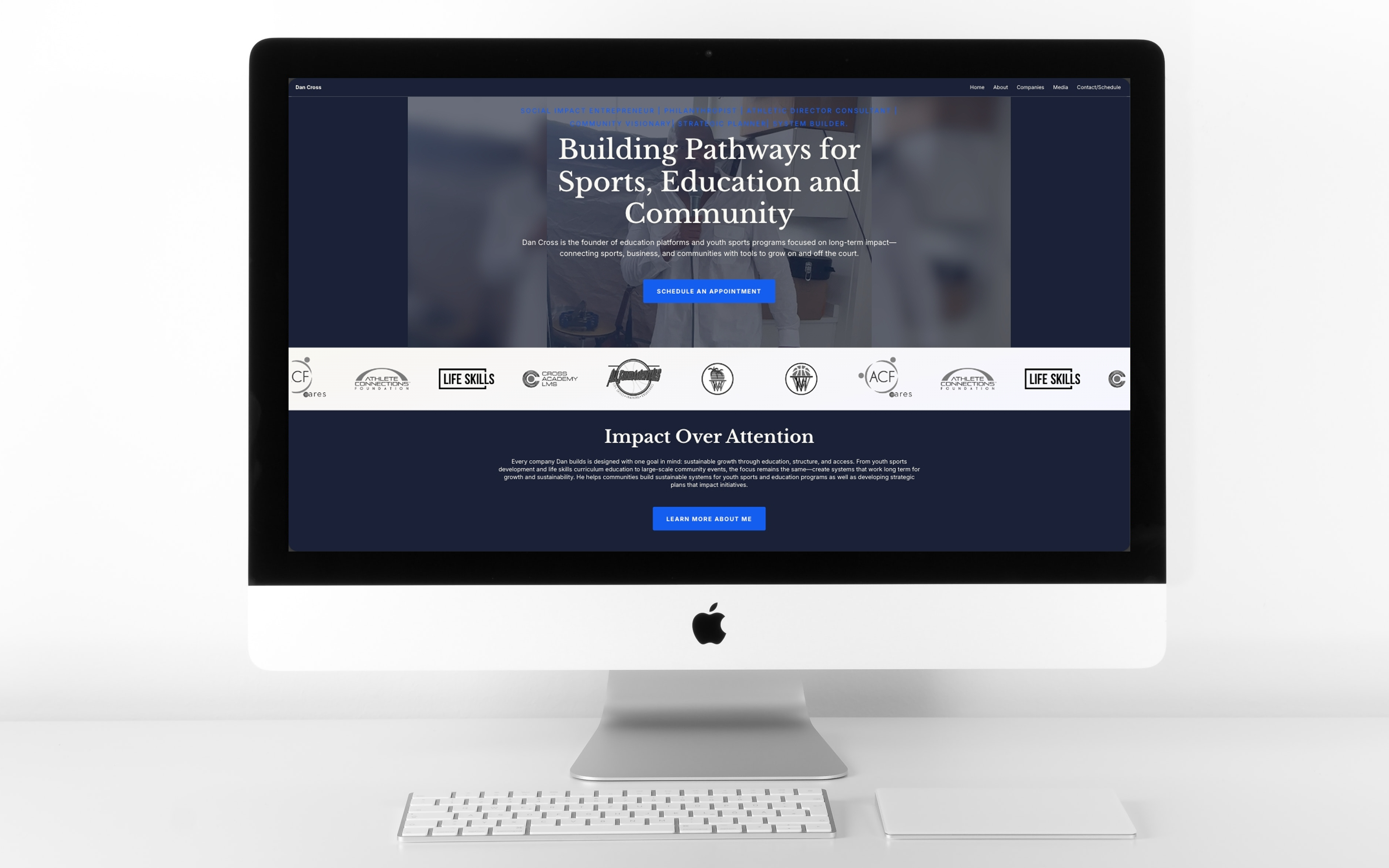 Dan Cross Portfolio project screenshot