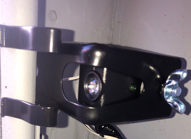New garage door safety sensors installed