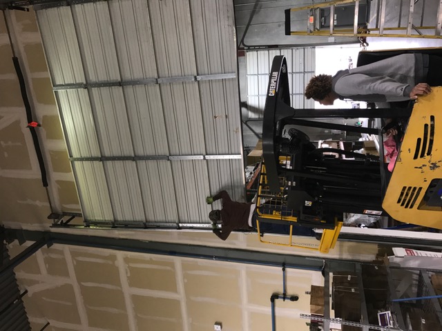 Commercial garage door installation