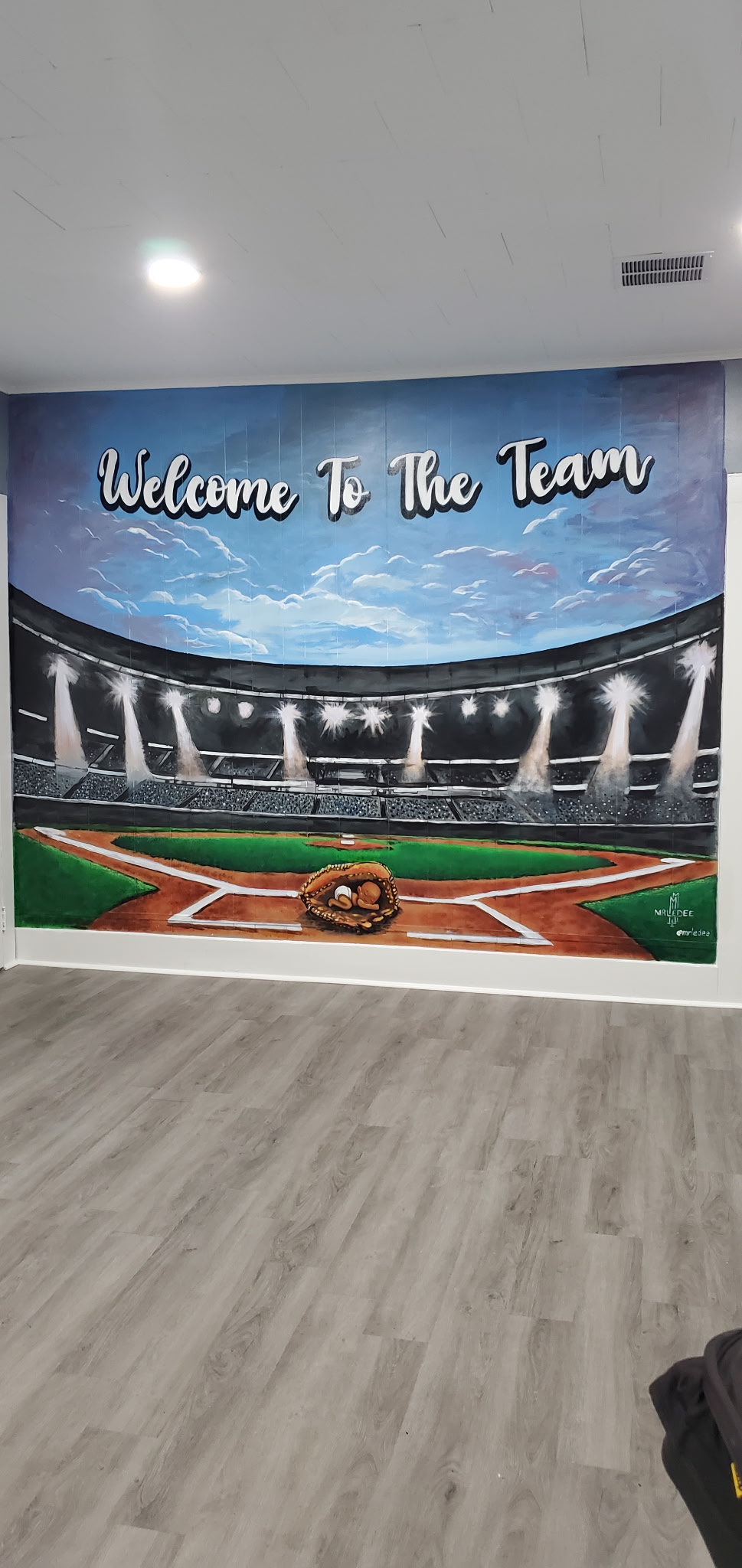 Our baby name mural, signed by every family after their birth
