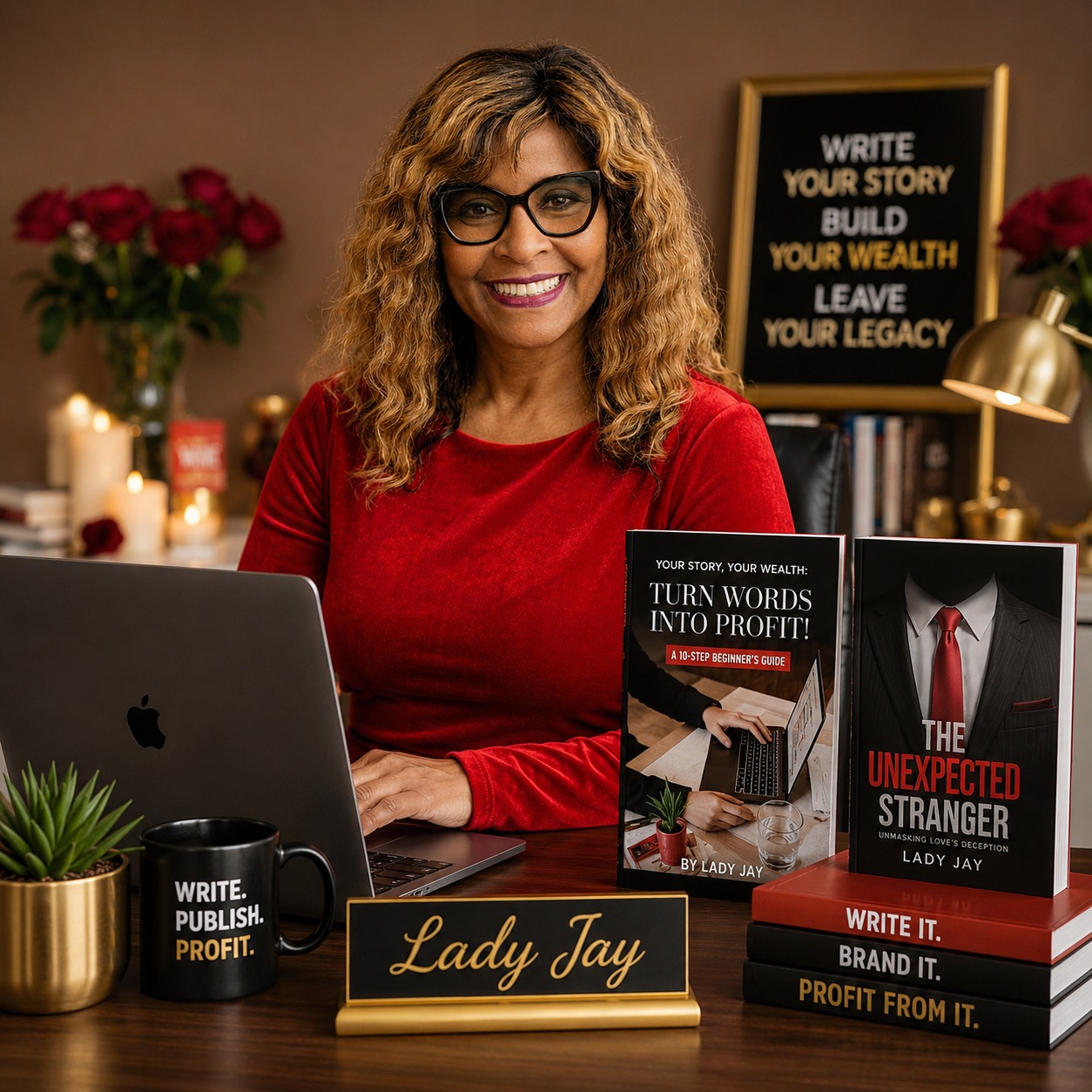 Professional female author branding and publishing