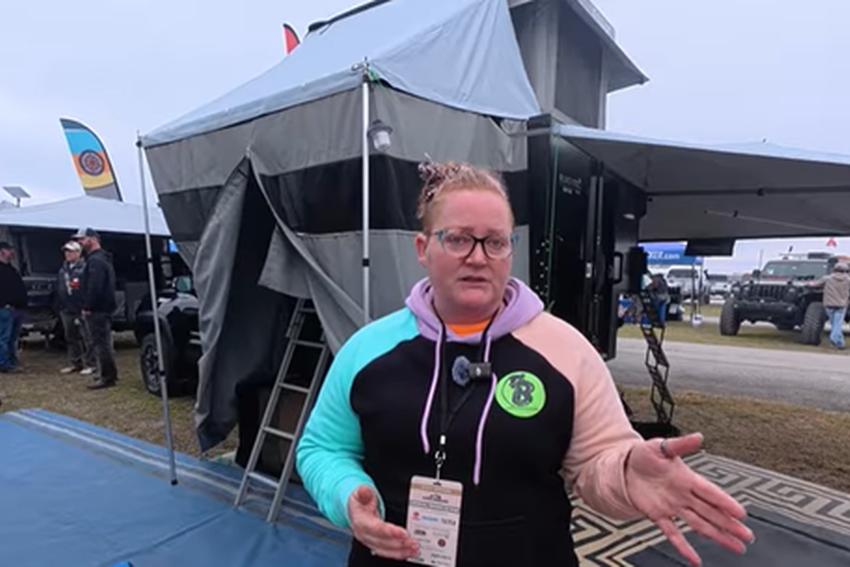 Omnia Oven stovetop baking kit displayed at the BundutecUSA booth at the 2026 S.A.V.E. Expo, including the oven, silicone muffin ring, and baking rack raffled off during the event.