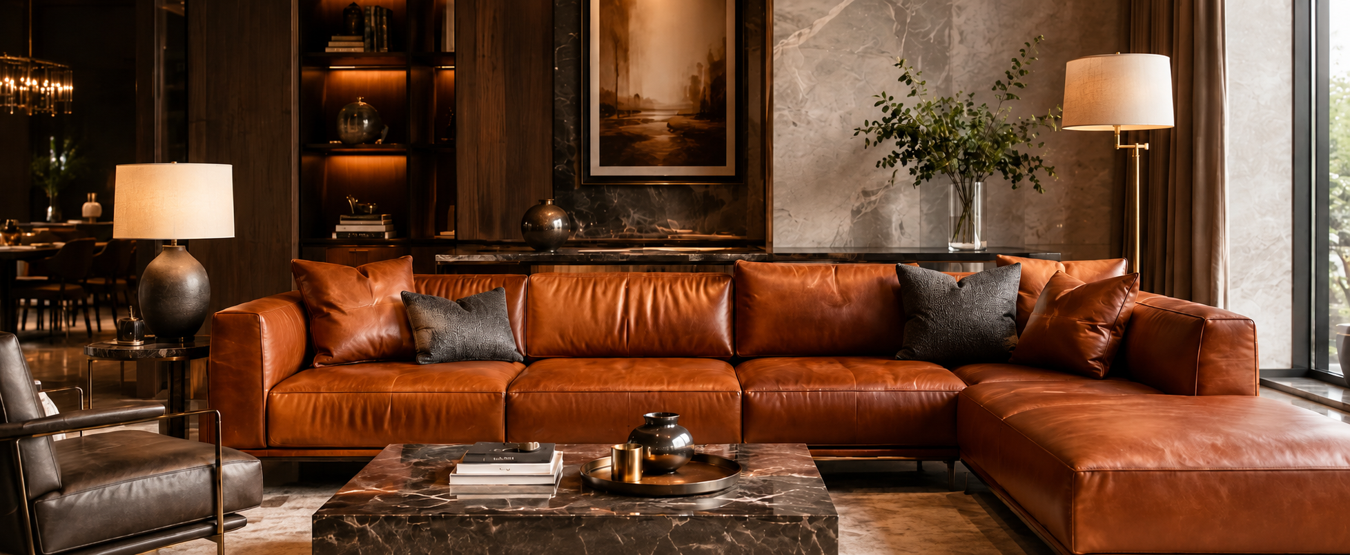 Luxury leather furniture