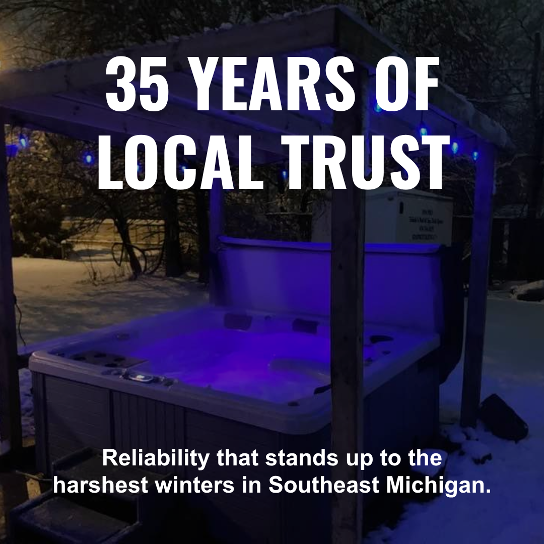 Relaxing hot tub installation