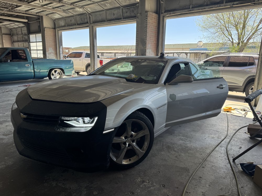 Auto body welding at I-35 Auto Painting & Collision Center, Lancaster, TX