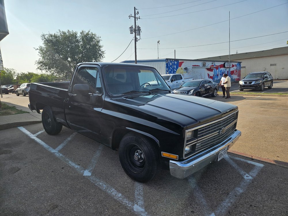 Bumper repair work at I-35 Auto Painting & Collision Center, Lancaster, TX